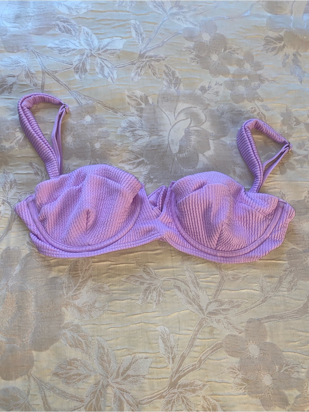 Monday Swimwear Lilac Ribbed Underwire Bikini Top